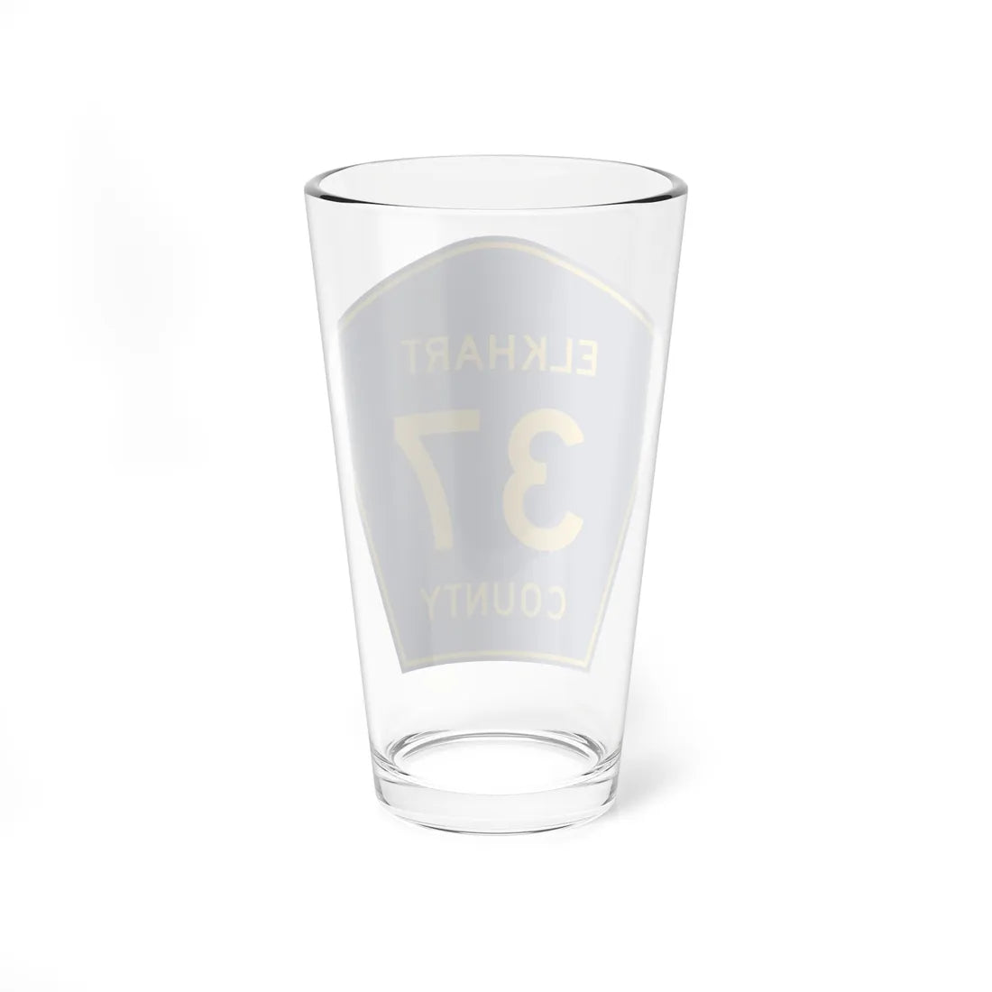 Elkhart County Road 37 IN (Indiana) (Road Sign) Pint Glass 16oz - Go Mug Yourself
