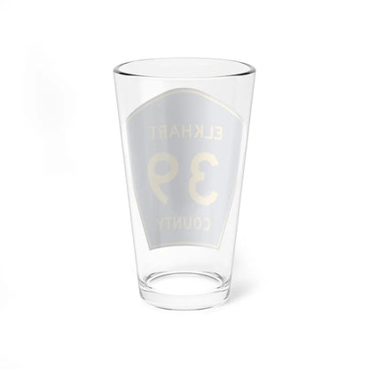 Elkhart County Road 39 IN (Indiana) (Road Sign) Pint Glass 16oz - Go Mug Yourself