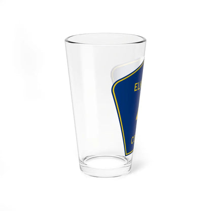 Elkhart County Road 4 IN (Indiana) (Road Sign) Pint Glass 16oz - Go Mug Yourself