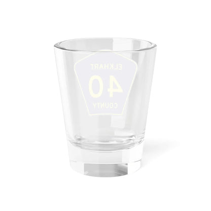 Elkhart County Road 40 IN (Indiana) (Road Sign) Shot Glass 1.5oz - Go Mug Yourself
