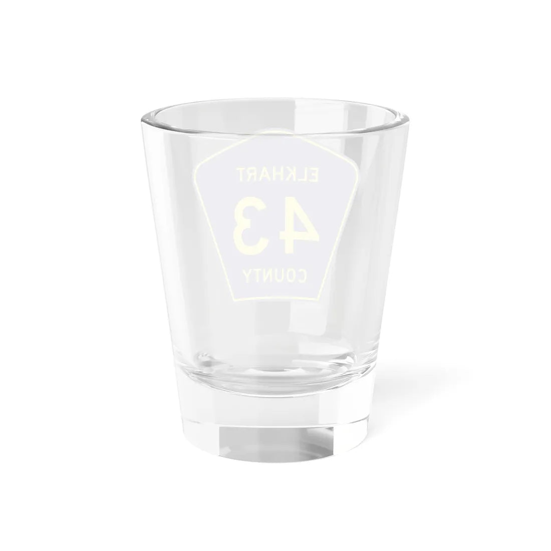 Elkhart County Road 43 IN (Indiana) (Road Sign) Shot Glass 1.5oz - Go Mug Yourself