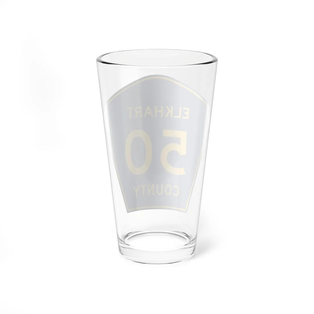 Elkhart County Road 50 IN (Indiana) (Road Sign) Pint Glass 16oz - Go Mug Yourself