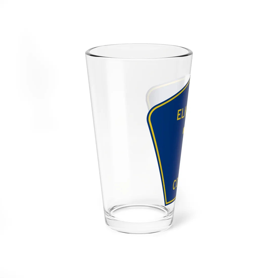 Elkhart County Road 7 IN (Indiana) (Road Sign) Pint Glass 16oz - Go Mug Yourself