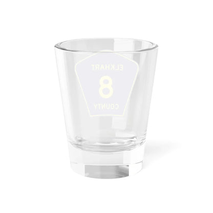 Elkhart County Road 8 IN (Indiana) (Road Sign) Shot Glass 1.5oz - Go Mug Yourself