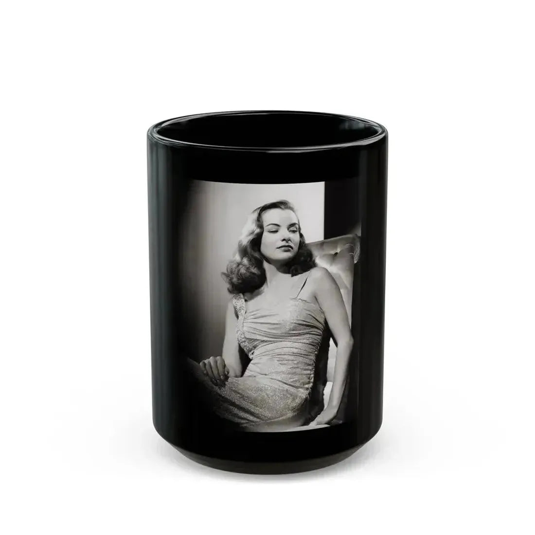 Ella Raines #02 2 (Vintage Female Icon) Black Coffee Mug 15oz - Go Mug Yourself