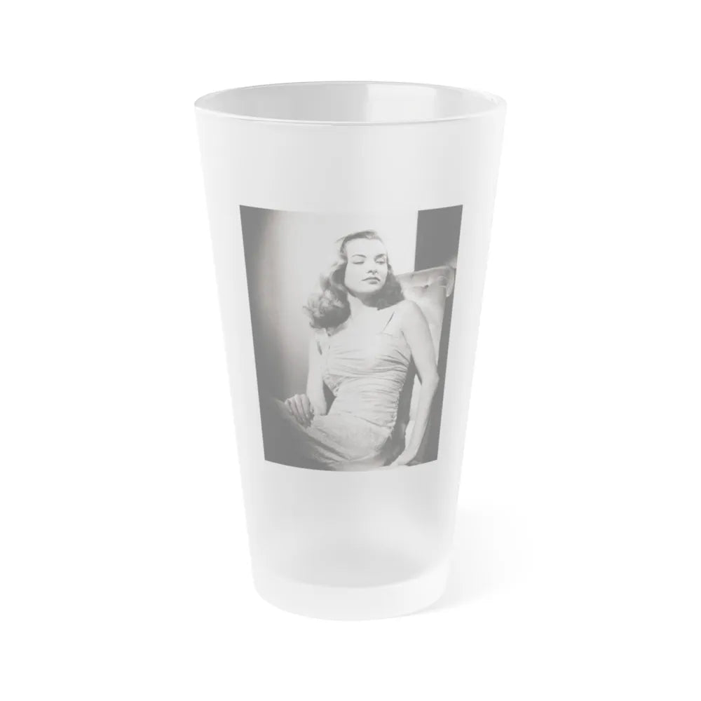 Ella Raines #02 2 (Vintage Female Icon) Frosted Pint Glass 16oz-16oz-Frosted-Go Mug Yourself