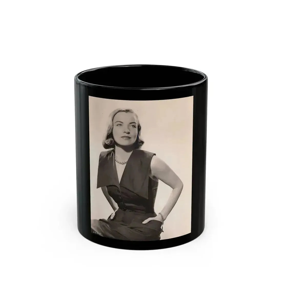 Ella Raines #102 (Vintage Female Icon) Black Coffee Mug 11oz - Go Mug Yourself