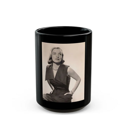 Ella Raines #102 (Vintage Female Icon) Black Coffee Mug-15oz-Go Mug Yourself