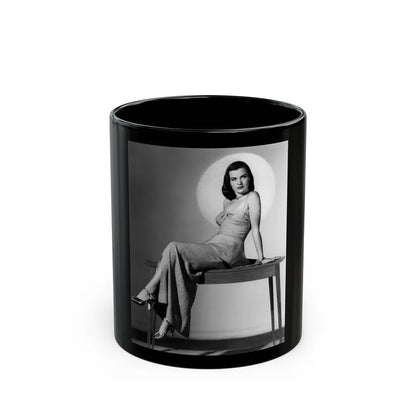 Ella Raines #11 (Vintage Female Icon) Black Coffee Mug-11oz-Go Mug Yourself