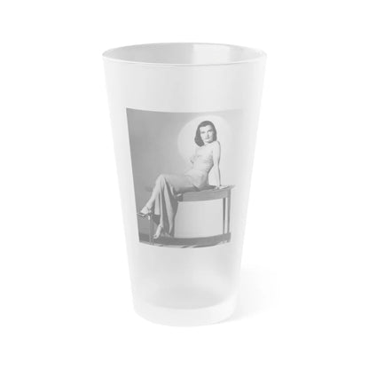 Ella Raines #11 (Vintage Female Icon) Frosted Pint Glass 16oz-16oz-Frosted-Go Mug Yourself