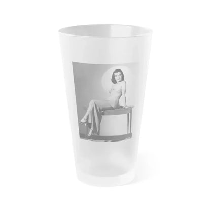 Ella Raines #11 (Vintage Female Icon) Frosted Pint Glass 16oz 16oz Frosted - Go Mug Yourself