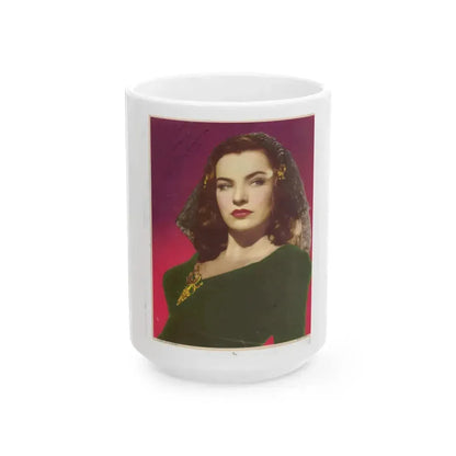 Ella Raines #118 (Vintage Female Icon) White Coffee Mug 15oz - Go Mug Yourself