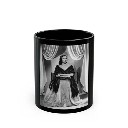 Ella Raines #12 (Vintage Female Icon) Black Coffee Mug-11oz-Go Mug Yourself