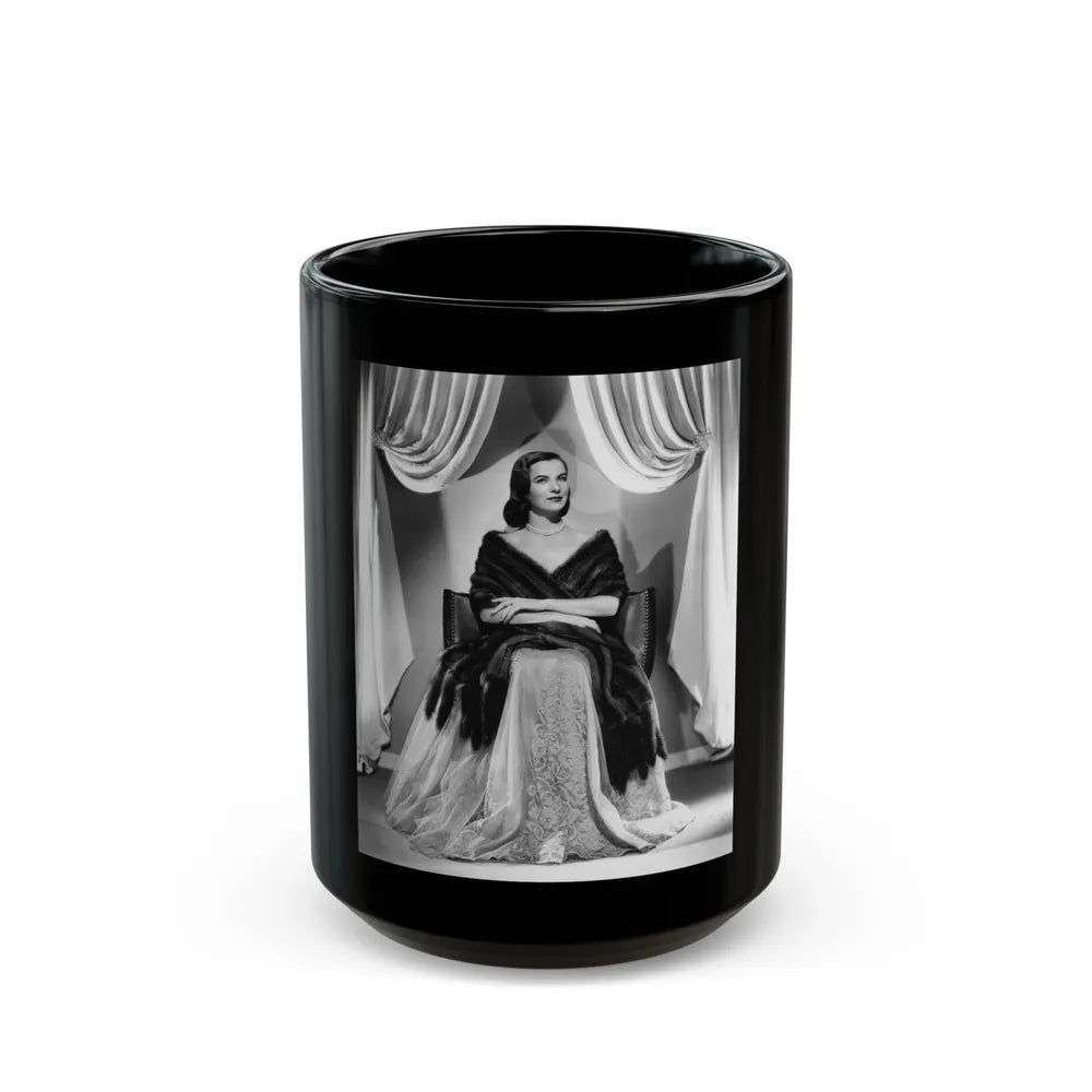 Ella Raines #12 (Vintage Female Icon) Black Coffee Mug-15oz-Go Mug Yourself