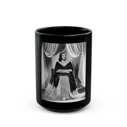 Ella Raines #12 (Vintage Female Icon) Black Coffee Mug 15oz - Go Mug Yourself