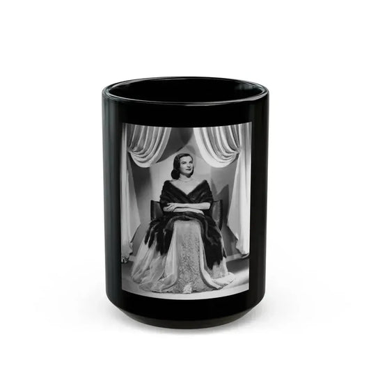 Ella Raines #12 (Vintage Female Icon) Black Coffee Mug 15oz - Go Mug Yourself