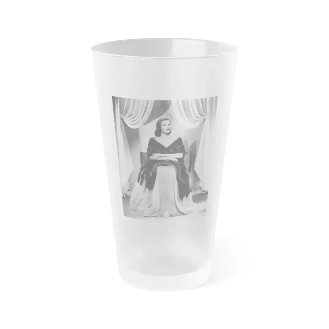 Ella Raines #12 (Vintage Female Icon) Frosted Pint Glass 16oz 16oz Frosted - Go Mug Yourself