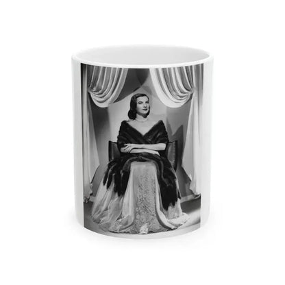 Ella Raines #12 (Vintage Female Icon) White Coffee Mug 11oz - Go Mug Yourself