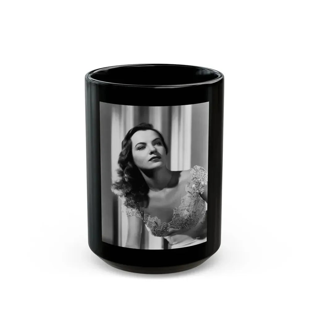 Ella Raines #124 (Vintage Female Icon) Black Coffee Mug 15oz - Go Mug Yourself