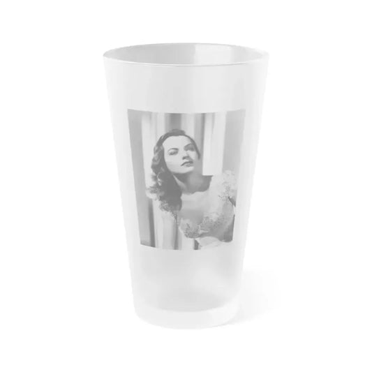 Ella Raines #124 (Vintage Female Icon) Frosted Pint Glass 16oz 16oz Frosted - Go Mug Yourself