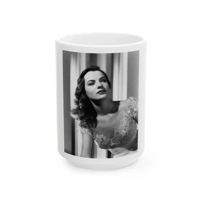 Ella Raines #124 (Vintage Female Icon) White Coffee Mug 15oz - Go Mug Yourself