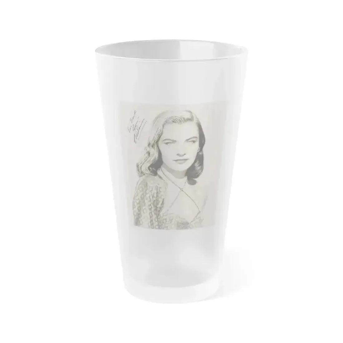 Ella Raines #13 (Vintage Female Icon) Frosted Pint Glass 16oz 16oz Frosted - Go Mug Yourself
