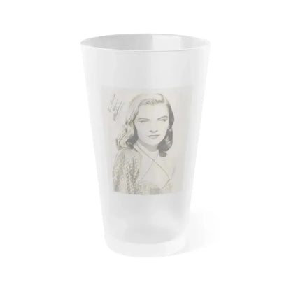Ella Raines #13 (Vintage Female Icon) Frosted Pint Glass 16oz 16oz Frosted - Go Mug Yourself