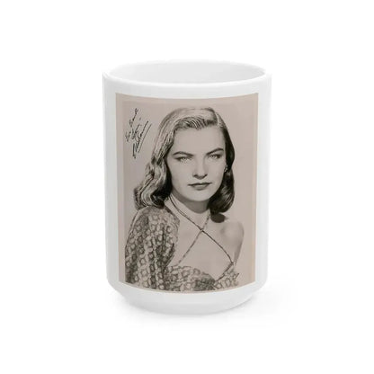 Ella Raines #13 (Vintage Female Icon) White Coffee Mug 15oz - Go Mug Yourself