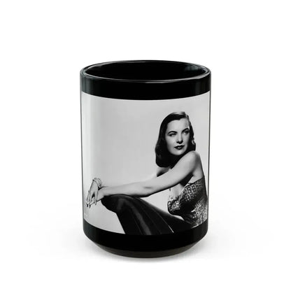 Ella Raines #130 (Vintage Female Icon) Black Coffee Mug 15oz - Go Mug Yourself