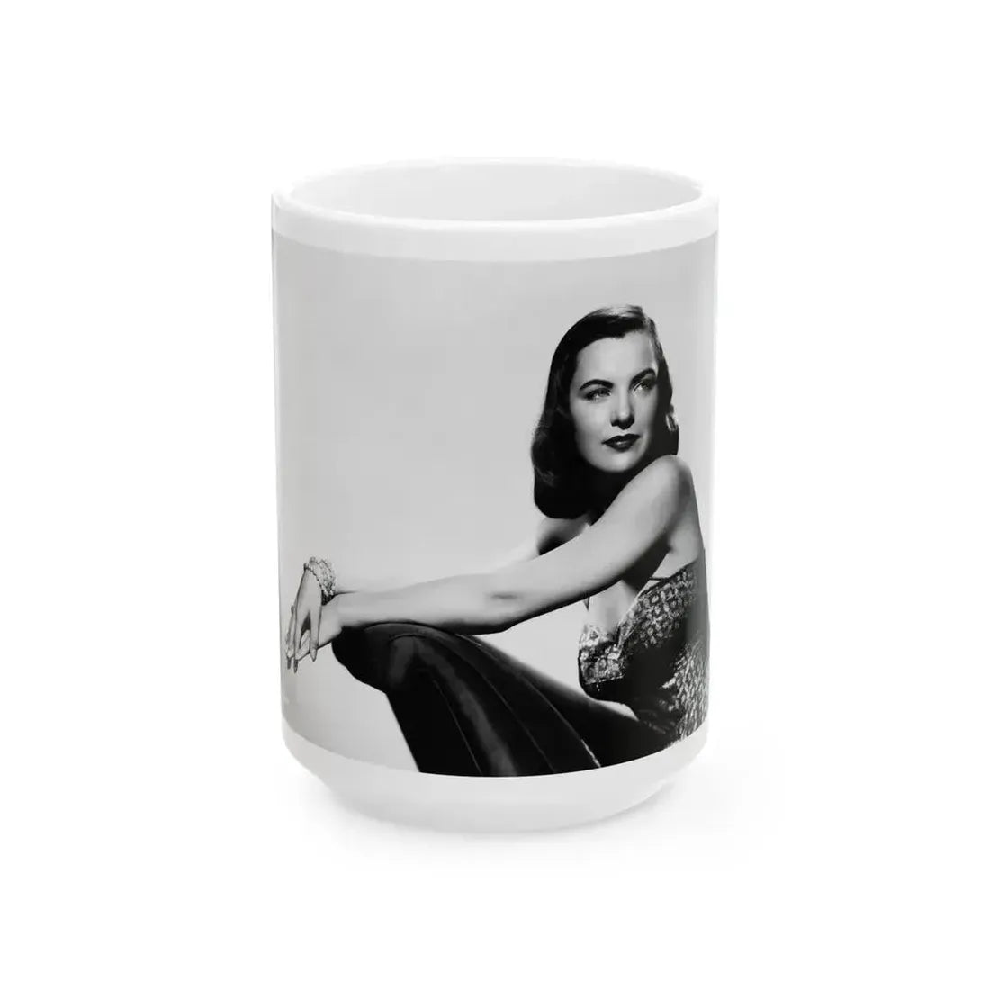 Ella Raines #130 (Vintage Female Icon) White Coffee Mug 15oz - Go Mug Yourself