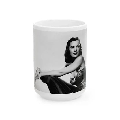 Ella Raines #130 (Vintage Female Icon) White Coffee Mug 15oz - Go Mug Yourself