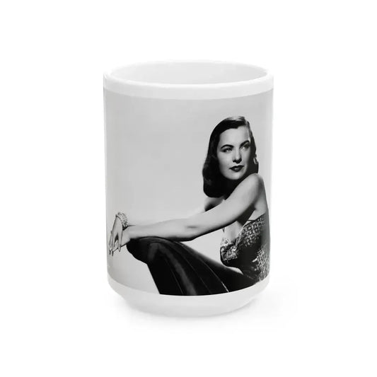 Ella Raines #130 (Vintage Female Icon) White Coffee Mug 15oz - Go Mug Yourself