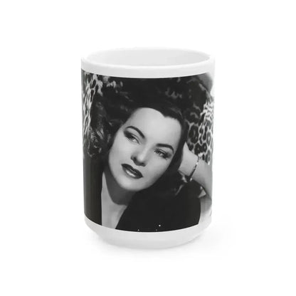 Ella Raines #138 1 (Vintage Female Icon) White Coffee Mug 15oz - Go Mug Yourself