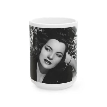 Ella Raines #138 1 (Vintage Female Icon) White Coffee Mug 15oz - Go Mug Yourself