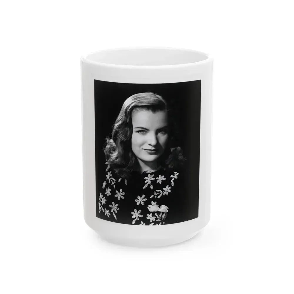 Ella Raines #140 (Vintage Female Icon) White Coffee Mug 15oz - Go Mug Yourself