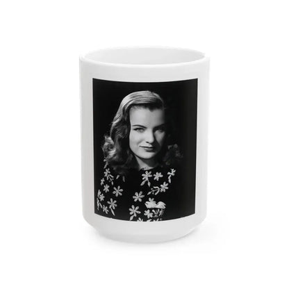 Ella Raines #140 (Vintage Female Icon) White Coffee Mug 15oz - Go Mug Yourself