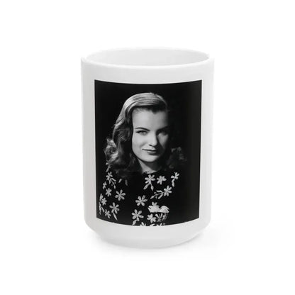 Ella Raines #140 (Vintage Female Icon) White Coffee Mug 15oz - Go Mug Yourself