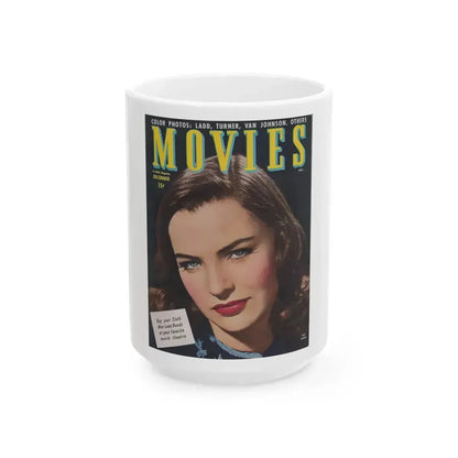 Ella Raines #148 - Mag. Cover (Vintage Female Icon) White Coffee Mug 15oz - Go Mug Yourself