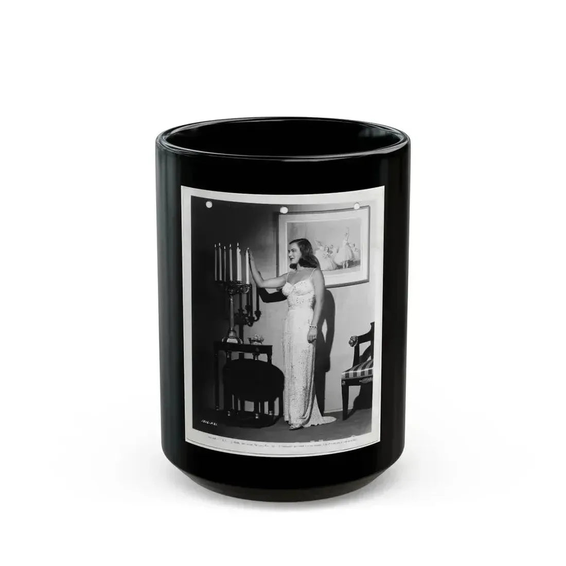 Ella Raines #157 (Vintage Female Icon) Black Coffee Mug 15oz - Go Mug Yourself