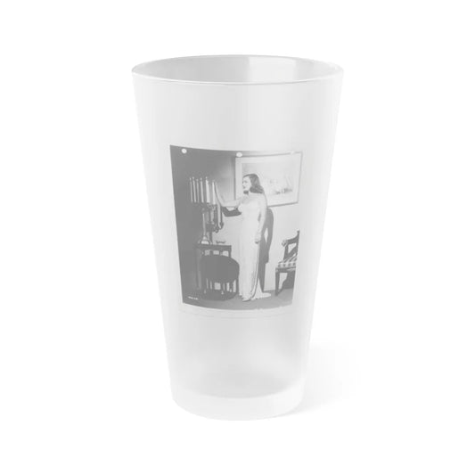 Ella Raines #157 (Vintage Female Icon) Frosted Pint Glass 16oz-16oz-Frosted-Go Mug Yourself