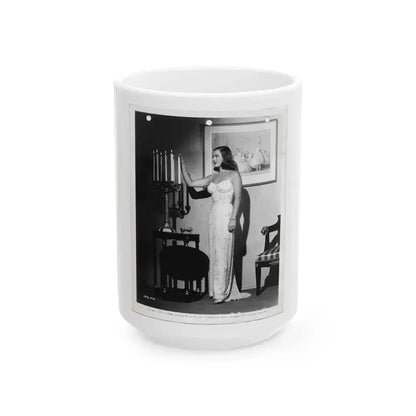 Ella Raines #157 (Vintage Female Icon) White Coffee Mug 15oz - Go Mug Yourself