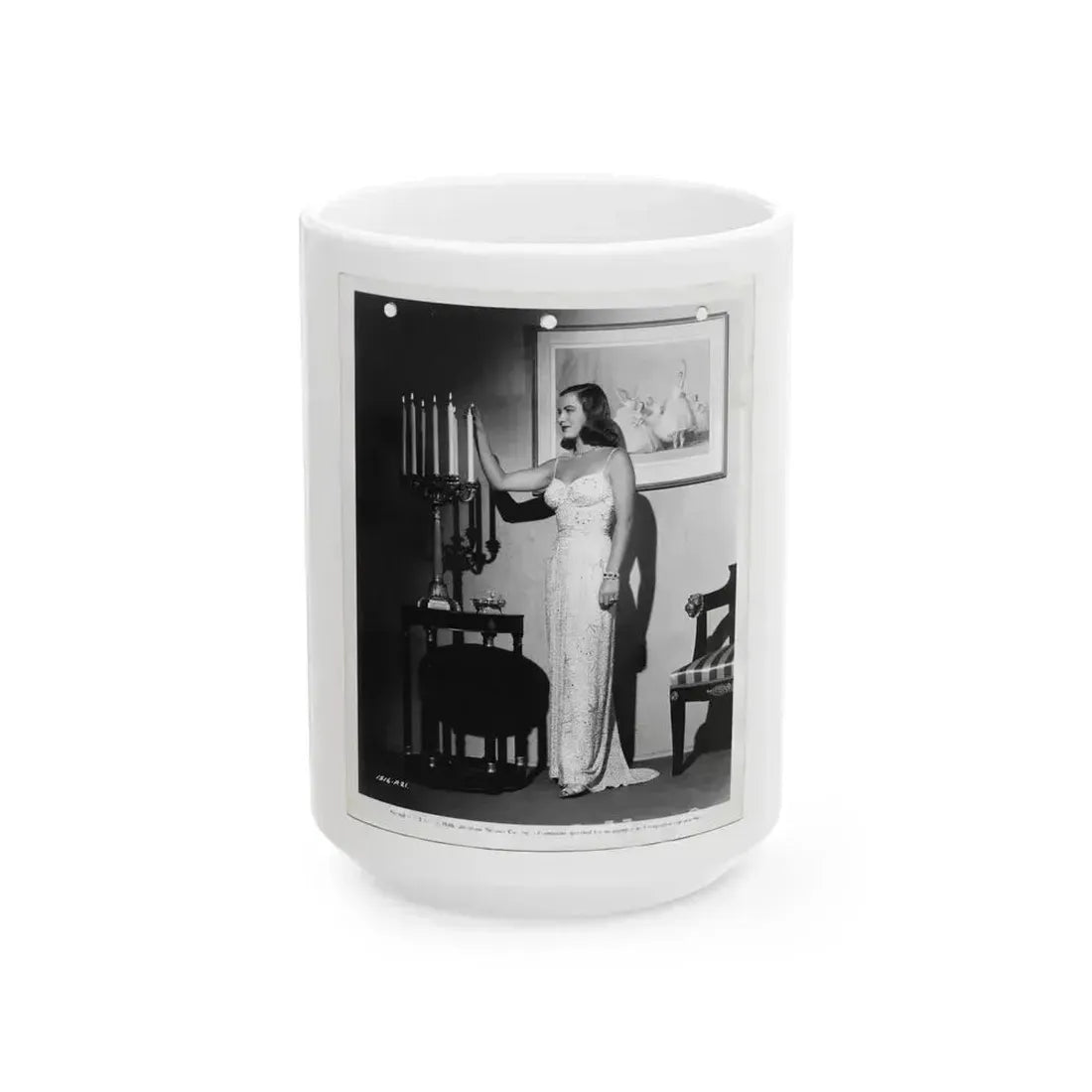 Ella Raines #157 (Vintage Female Icon) White Coffee Mug 15oz - Go Mug Yourself