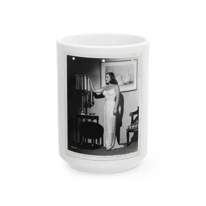 Ella Raines #157 (Vintage Female Icon) White Coffee Mug 15oz - Go Mug Yourself
