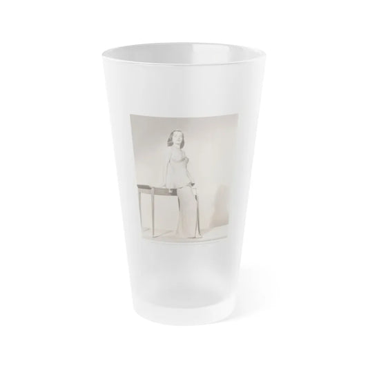 Ella Raines #163 (Vintage Female Icon) Frosted Pint Glass 16oz-16oz-Frosted-Go Mug Yourself