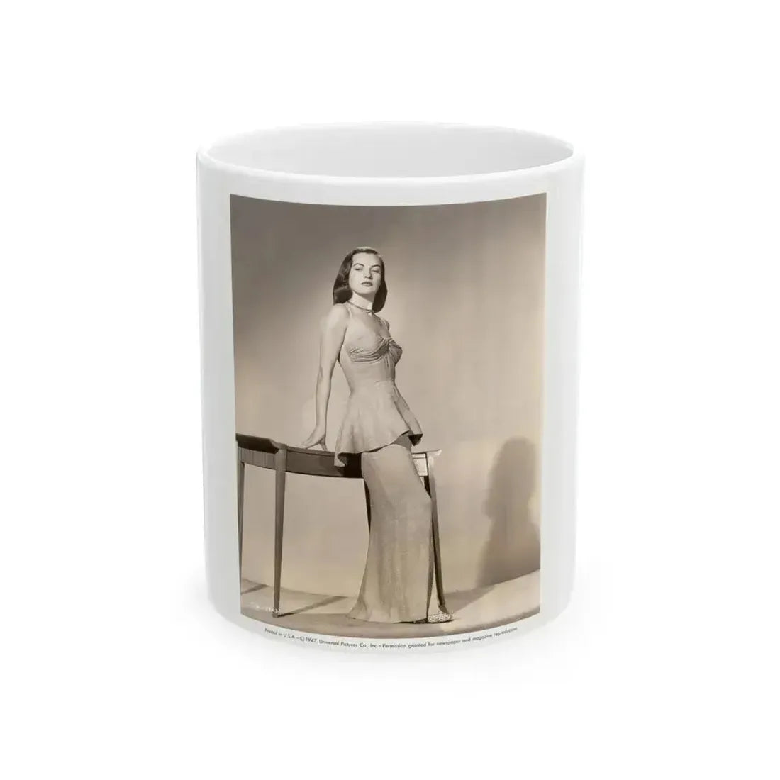 Ella Raines #163 (Vintage Female Icon) White Coffee Mug 11oz - Go Mug Yourself