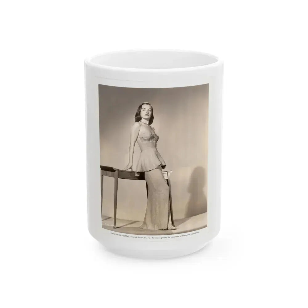 Ella Raines #163 (Vintage Female Icon) White Coffee Mug 15oz - Go Mug Yourself