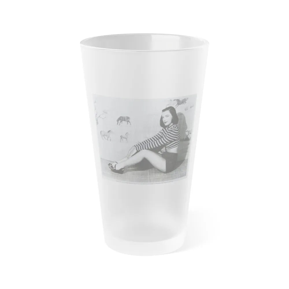 Ella Raines #174 (Vintage Female Icon) Frosted Pint Glass 16oz-16oz-Frosted-Go Mug Yourself