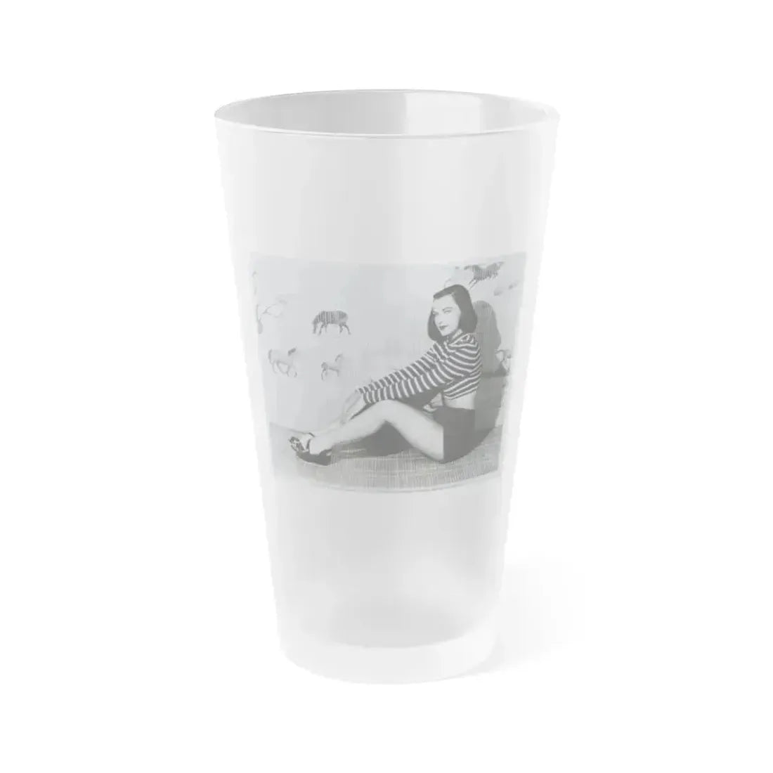 Ella Raines #174 (Vintage Female Icon) Frosted Pint Glass 16oz 16oz Frosted - Go Mug Yourself