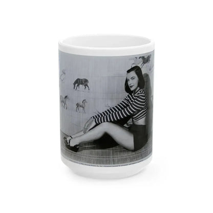 Ella Raines #174 (Vintage Female Icon) White Coffee Mug 15oz - Go Mug Yourself
