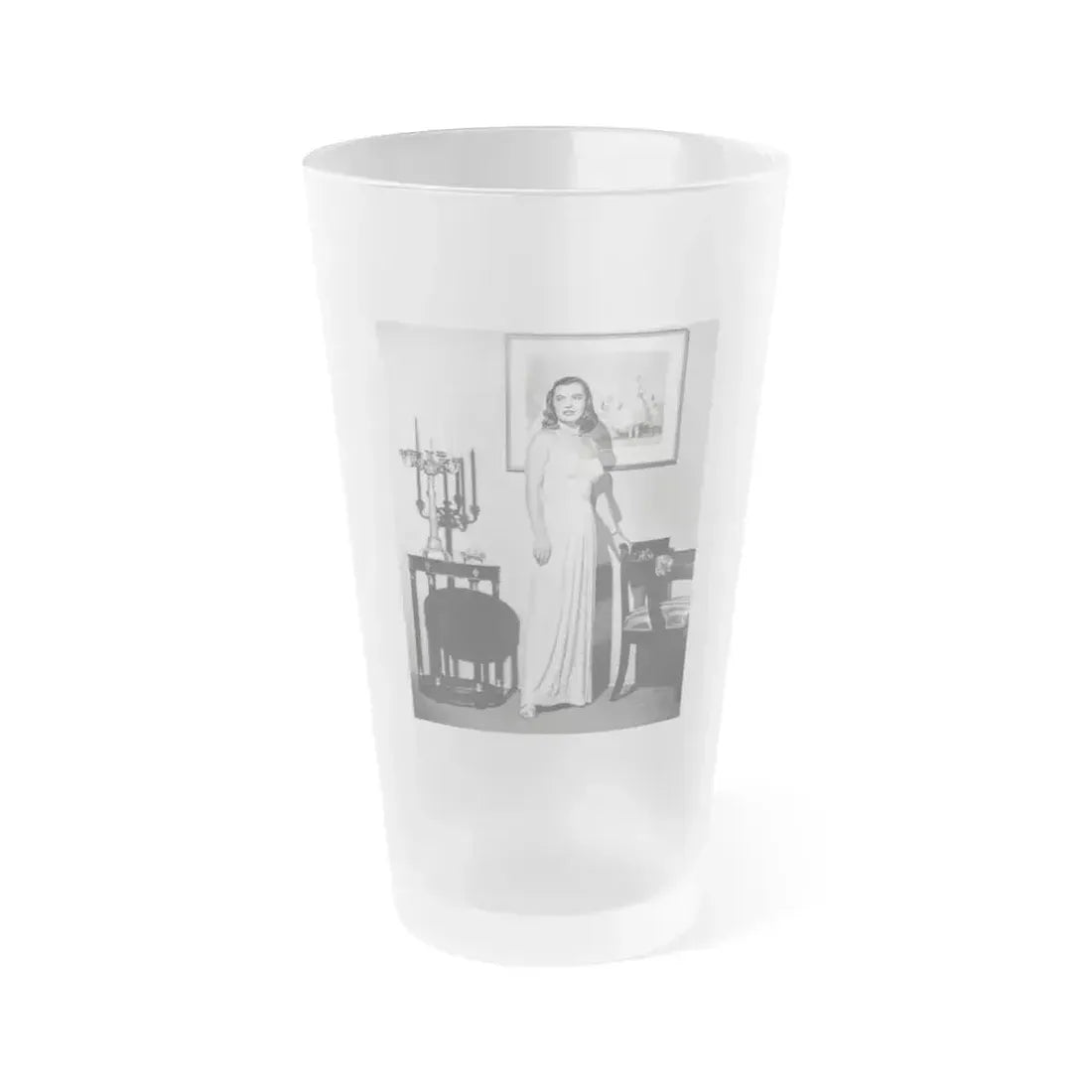 Ella Raines #175 (Vintage Female Icon) Frosted Pint Glass 16oz 16oz Frosted - Go Mug Yourself